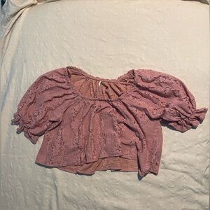 Free people Women's Pink Lace Top size M
In great condition
